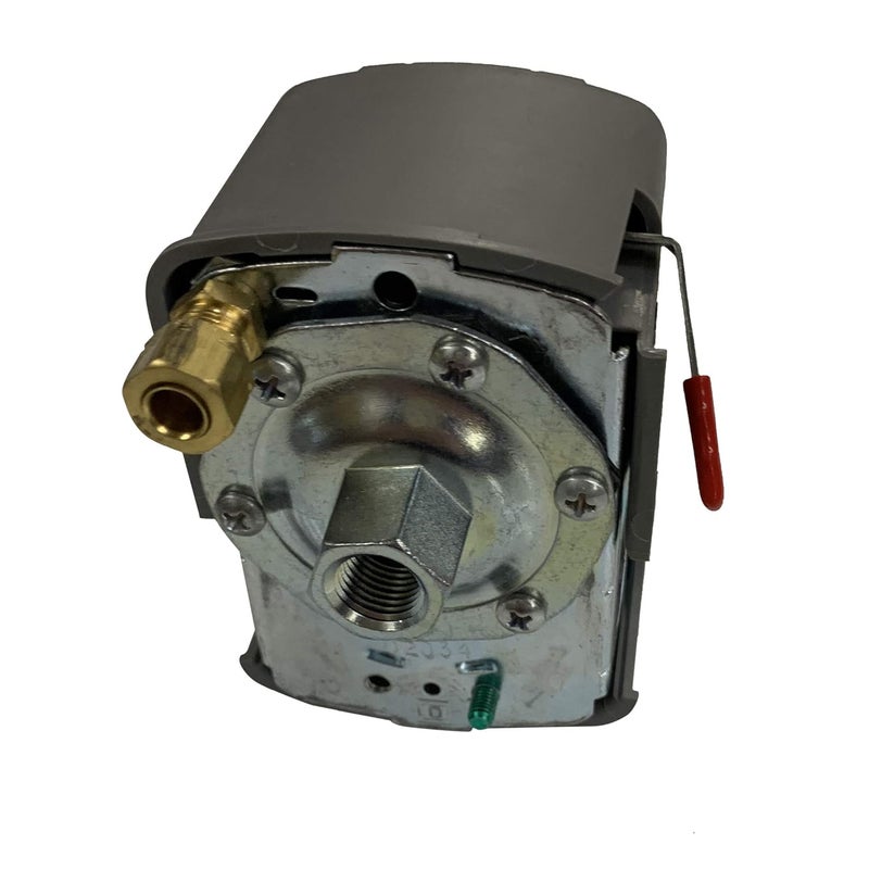 I.E.E Square D 135-175 PSI Air Compressor Pressure Switch, Pumptrol, Hinge Lever Actuator, Grey, Manual Operation - Image 1
